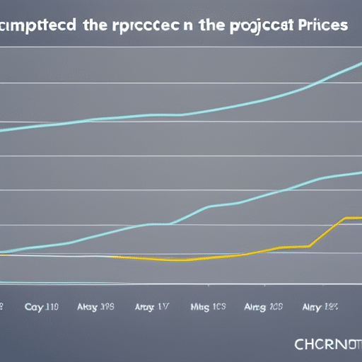 of the current and projected XRP prices compared to the top coins, with an arrow pointing to XRP's potential