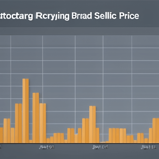  of cryptocurrency prices with a bar chart showing the spread between the buying and selling prices of the crypto