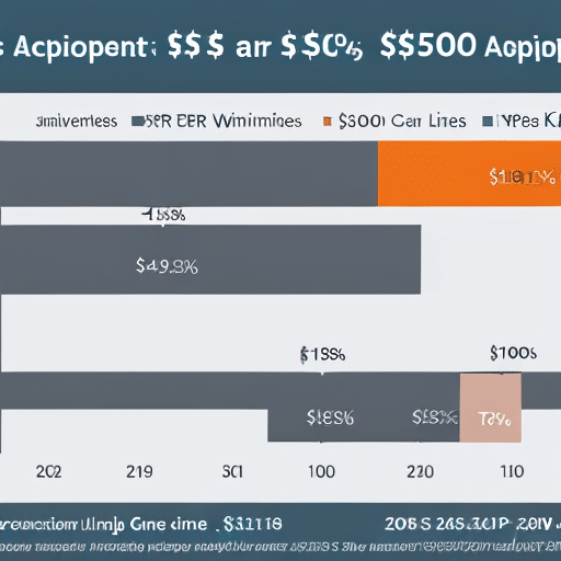 Raph with a $500 target line, four lines representing four years of XRP adoption insights, and a key showcasing growth percentage