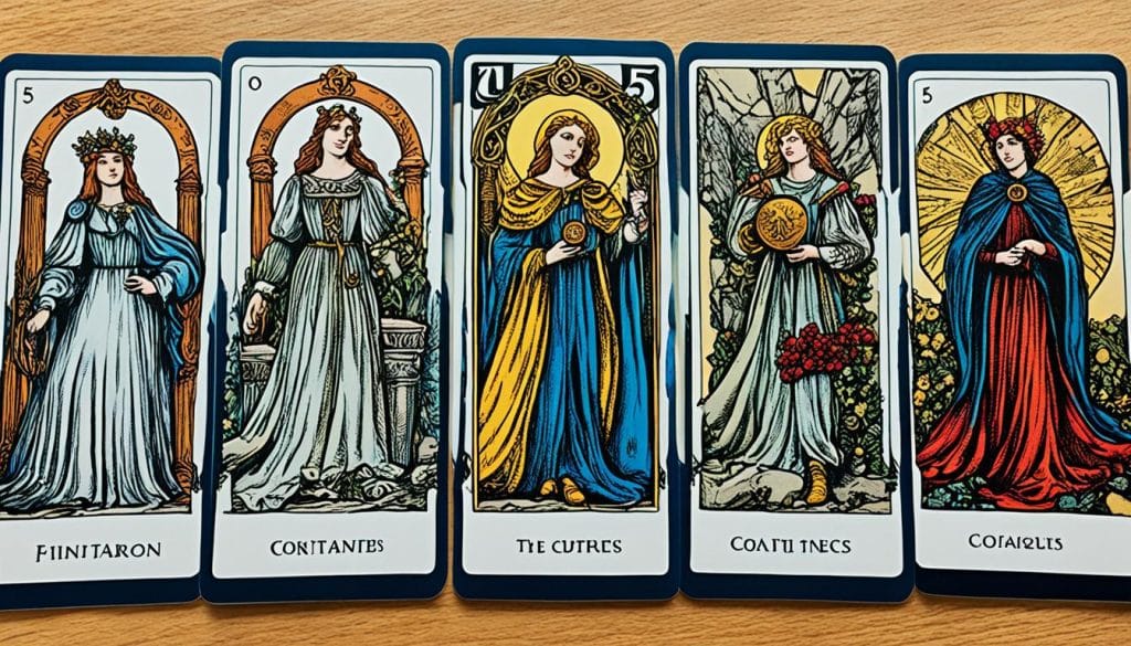 Five of Coins Across Different Tarot Decks