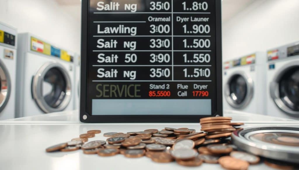 Coin laundry pricing