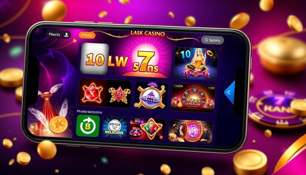 Mobile casino interface